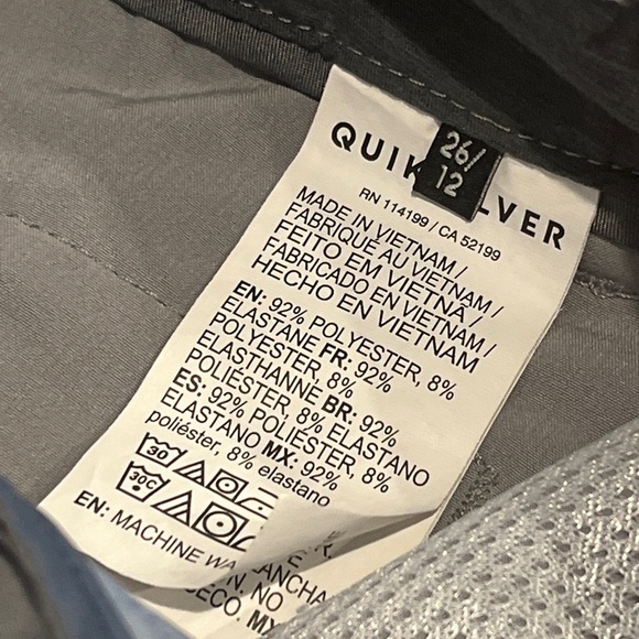 Quiksilver Shorts Mens 26/12 Blue Hybrid Walking Amphibian Stretch Skate Surf - Picture 12 of 13